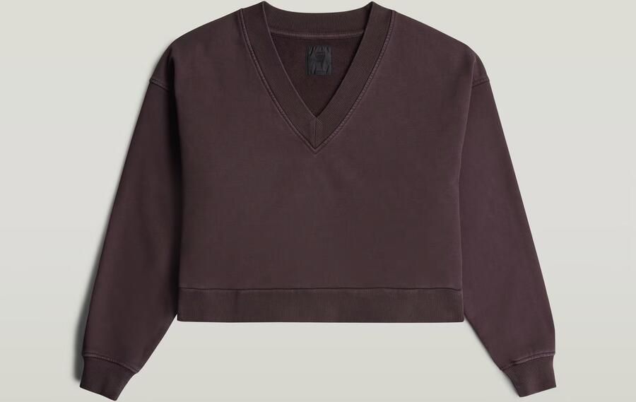 G-Star RAW Washed Loose V Sweater Bruin Dames - Foto 4