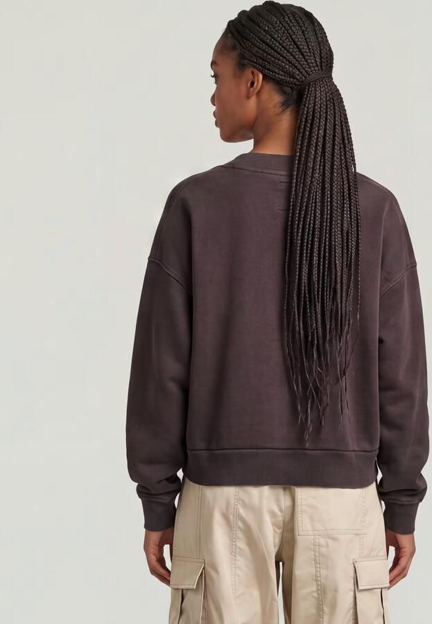 G-Star RAW Washed Loose V Sweater Bruin Dames - Foto 5