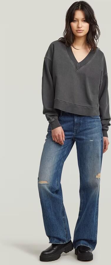 G-Star RAW Washed Loose V Sweater Grijs Dames - Foto 7