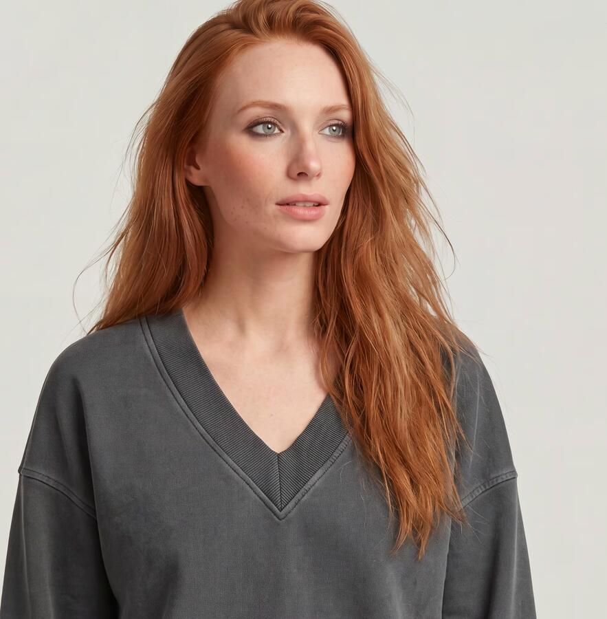 G-Star RAW Washed Loose V Sweater Grijs Dames - Foto 4