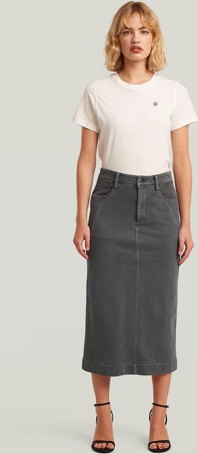 G-Star RAW Washed Midi Sweater Rok Grijs Dames - Foto 5