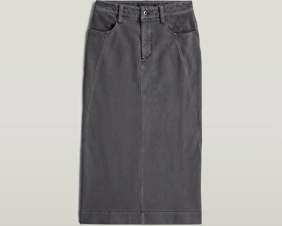 G-Star RAW Washed Midi Sweater Rok Grijs Dames - Foto 4