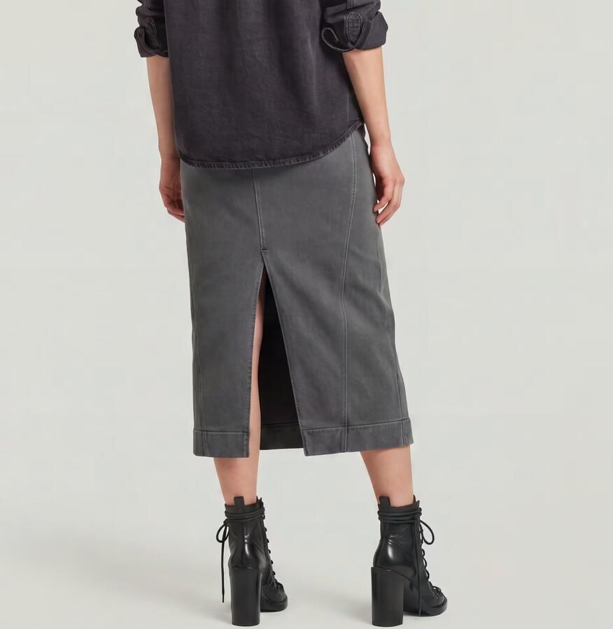 G-Star RAW Washed Midi Sweater Rok Grijs Dames - Foto 3