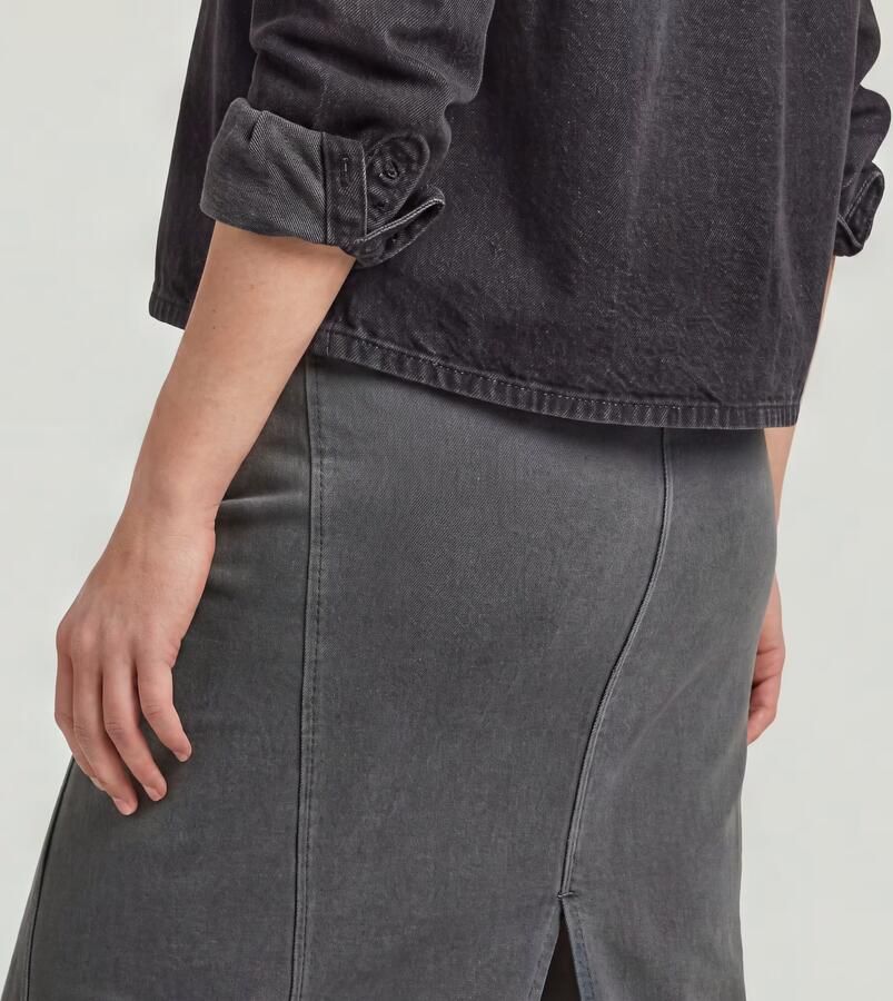 G-Star RAW Washed Midi Sweater Rok Grijs Dames - Foto 5