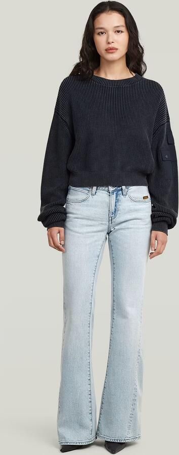 G-Star RAW Washed Pocket Loose Gebreide Trui Donkerblauw Dames - Foto 6