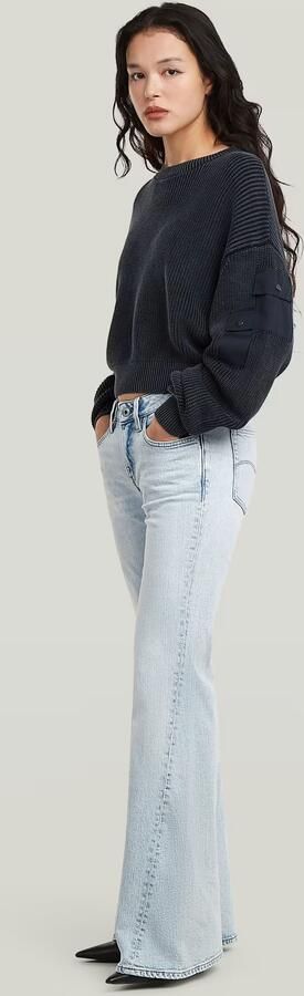G-Star RAW Washed Pocket Loose Gebreide Trui Donkerblauw Dames - Foto 7