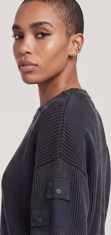 G-Star RAW Washed Pocket Loose Gebreide Trui Donkerblauw Dames - Foto 5