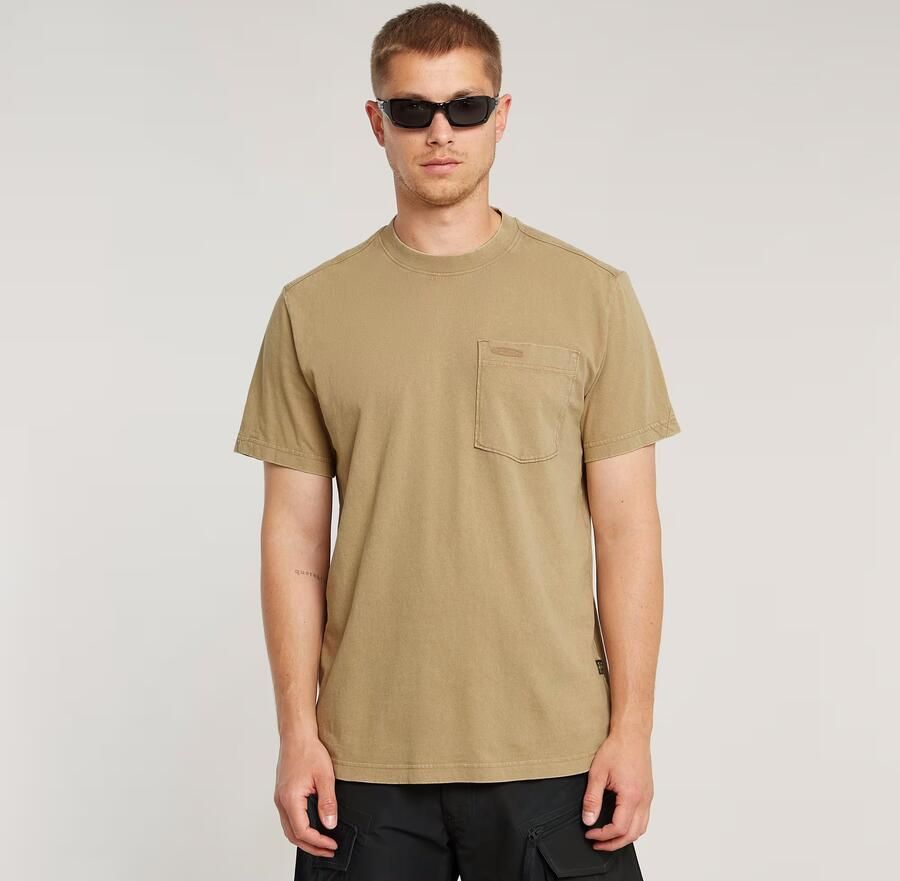 G-Star RAW Washed Pocket T-Shirt Beige Heren - Foto 7