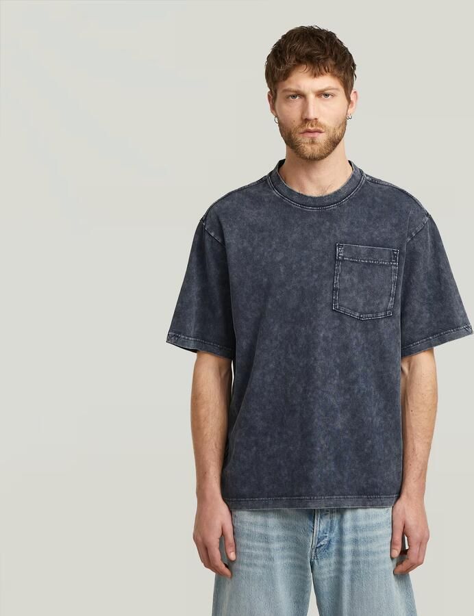 G-Star RAW Washed Pocket T-shirt Donkerblauw Heren - Foto 7