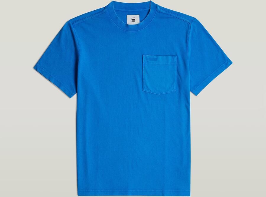 G-Star RAW Washed Pocket T-Shirt Midden blauw Heren - Foto 7