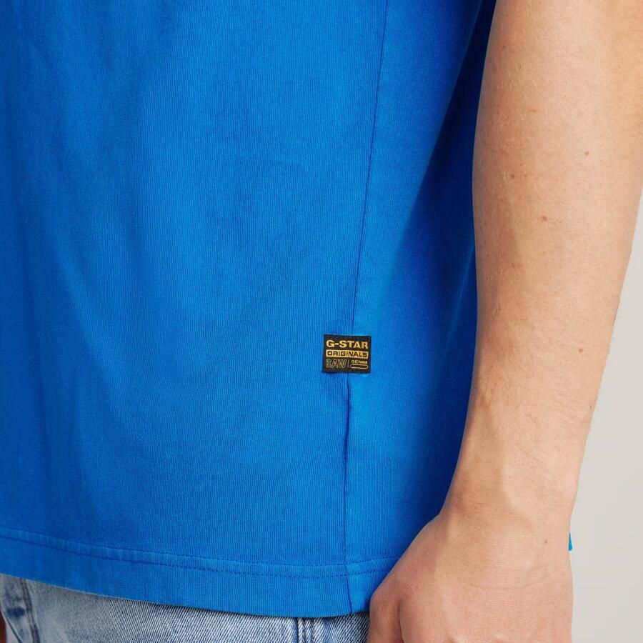 G-Star RAW Washed Pocket T-Shirt Midden blauw Heren - Foto 2