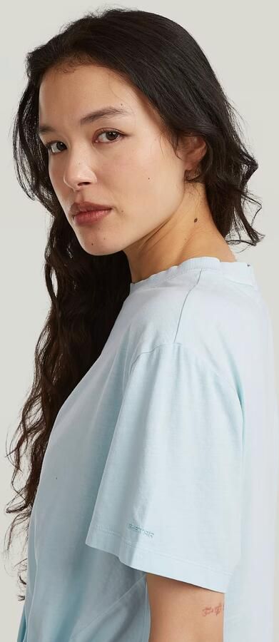G-Star RAW Washed Relaxed Knot T-Shirt Lichtblauw Dames - Foto 7