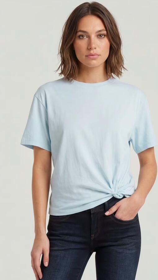 G-Star RAW Washed Relaxed Knot T-Shirt Lichtblauw Dames - Foto 6