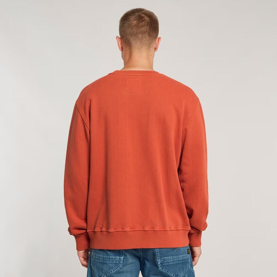 G-Star RAW Washed Relaxed Sweater Rood Heren