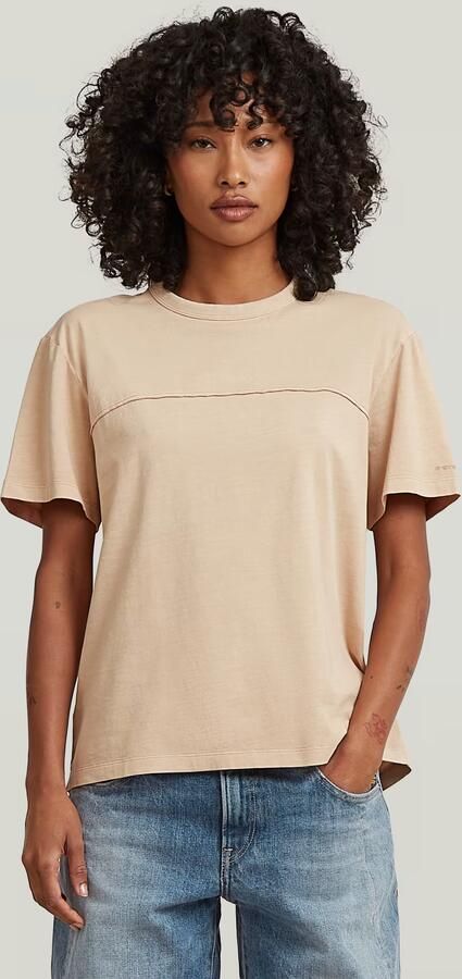 G-Star RAW Washed Seam T-Shirt Beige Dames - Foto 4