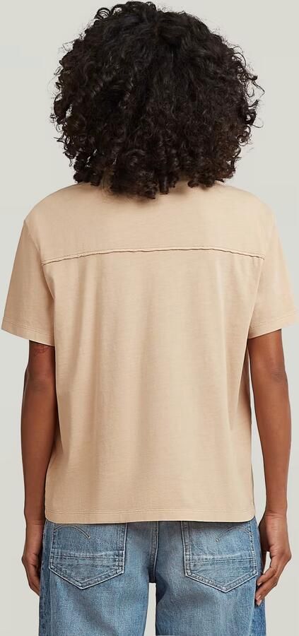 G-Star RAW Washed Seam T-Shirt Beige Dames - Foto 8