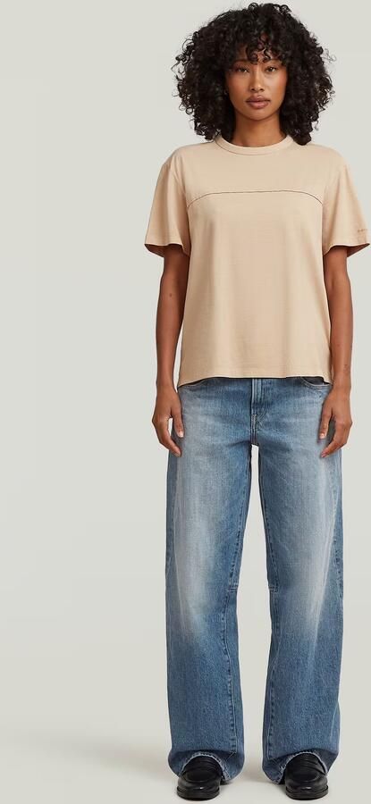 G-Star RAW Washed Seam T-Shirt Beige Dames - Foto 9