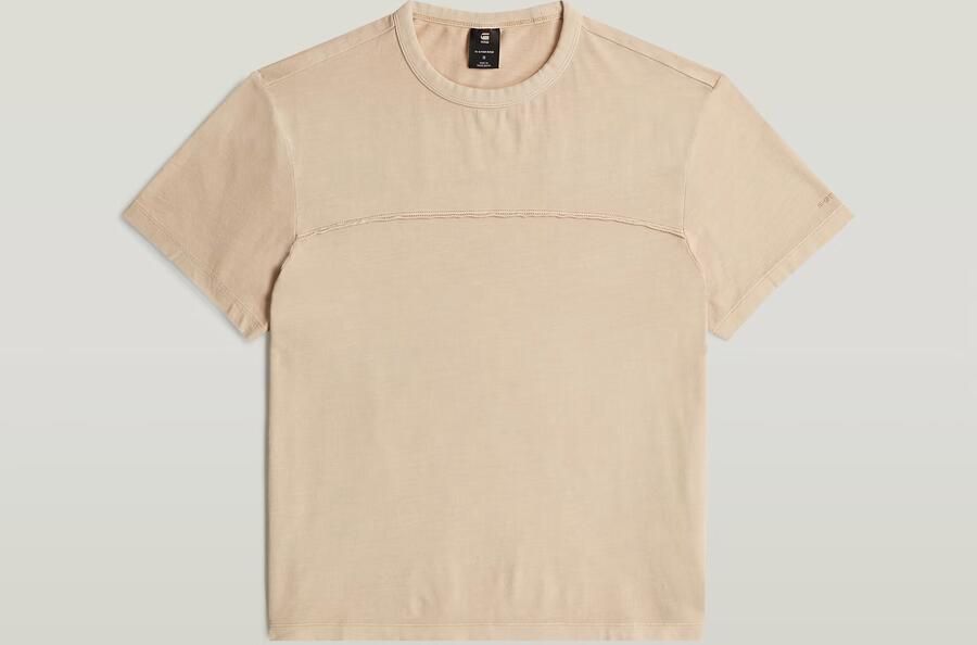G-Star RAW Washed Seam T-Shirt Beige Dames - Foto 7