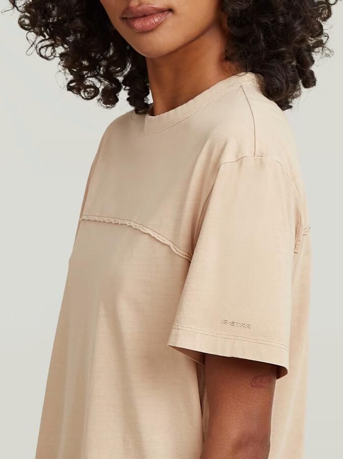 G-Star RAW Washed Seam T-Shirt Beige Dames - Foto 6