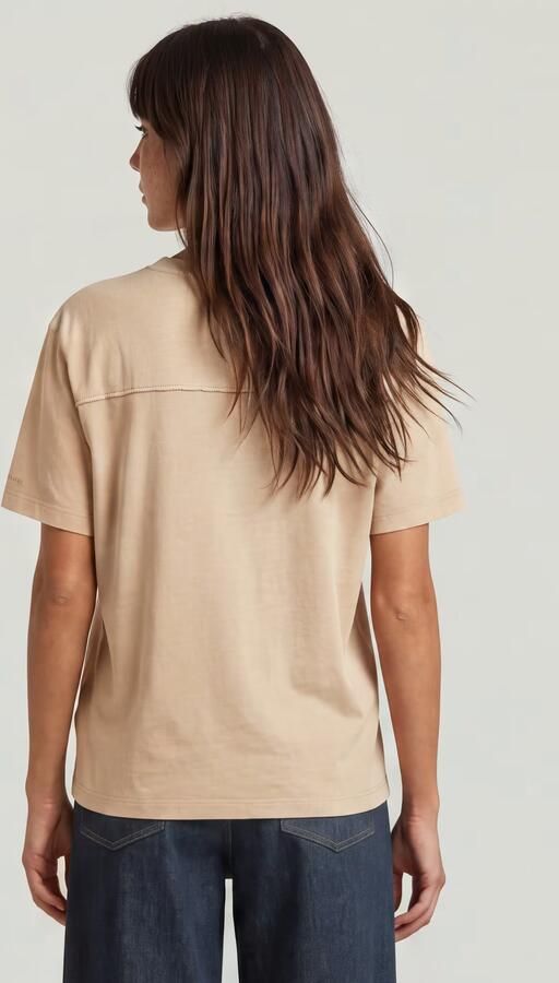 G-Star RAW Washed Seam T-Shirt Beige Dames - Foto 10
