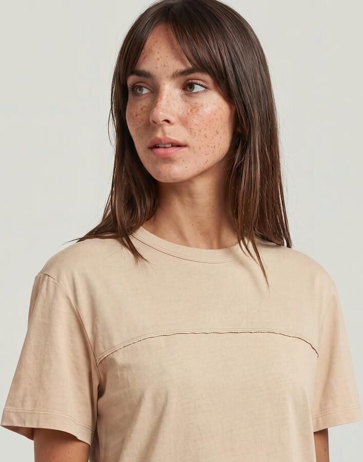 G-Star RAW Washed Seam T-Shirt Beige Dames - Foto 6
