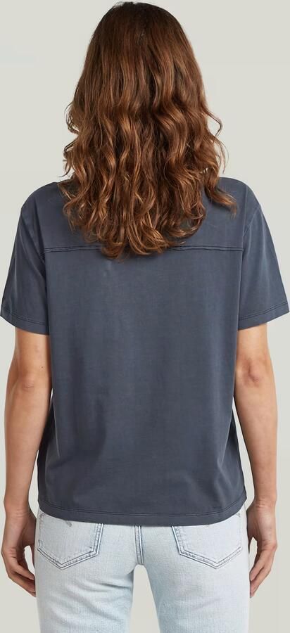 G-Star RAW Washed Seam T-Shirt Donkerblauw Dames - Foto 4