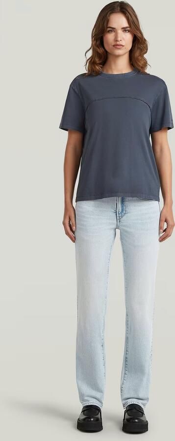 G-Star RAW Washed Seam T-Shirt Donkerblauw Dames - Foto 7