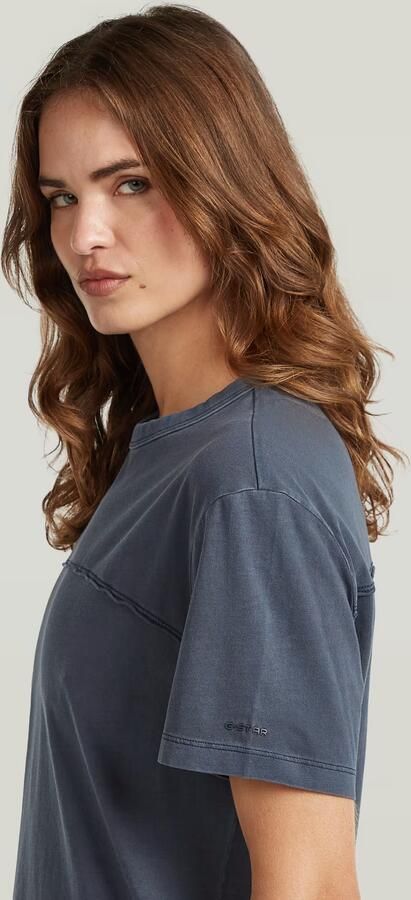 G-Star RAW Washed Seam T-Shirt Donkerblauw Dames - Foto 5