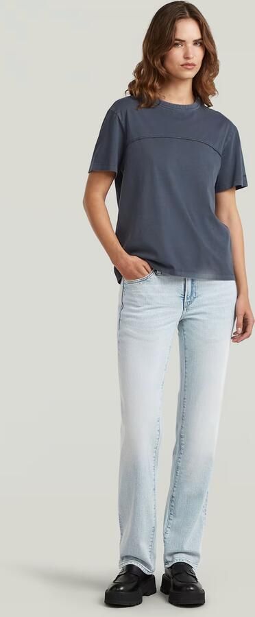 G-Star RAW Washed Seam T-Shirt Donkerblauw Dames - Foto 6