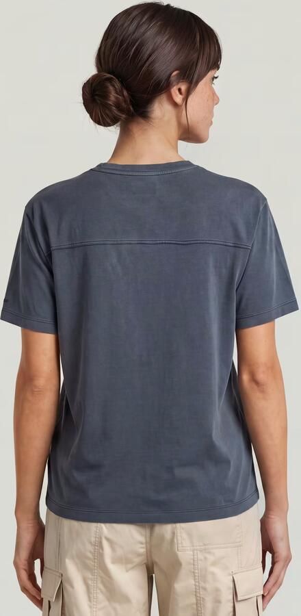 G-Star RAW Washed Seam T-Shirt Donkerblauw Dames - Foto 5