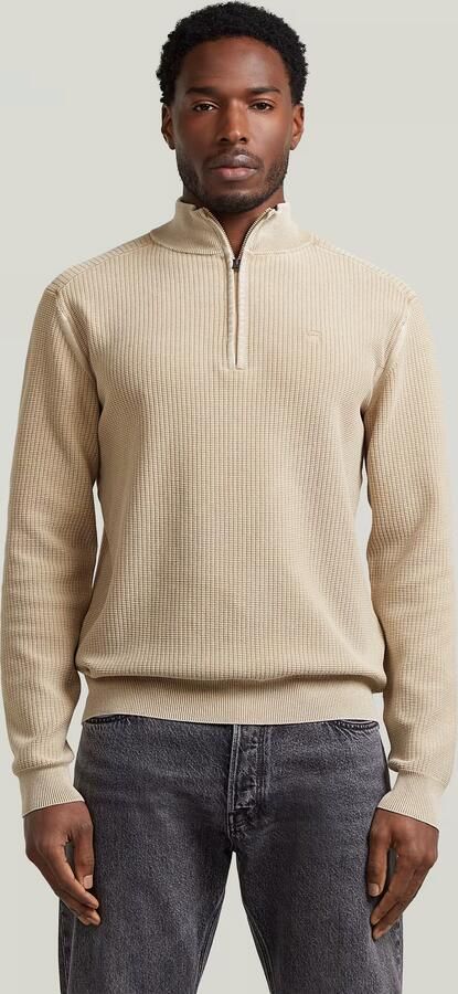 G-Star RAW Washed Skipper Gebreide Trui Beige Heren