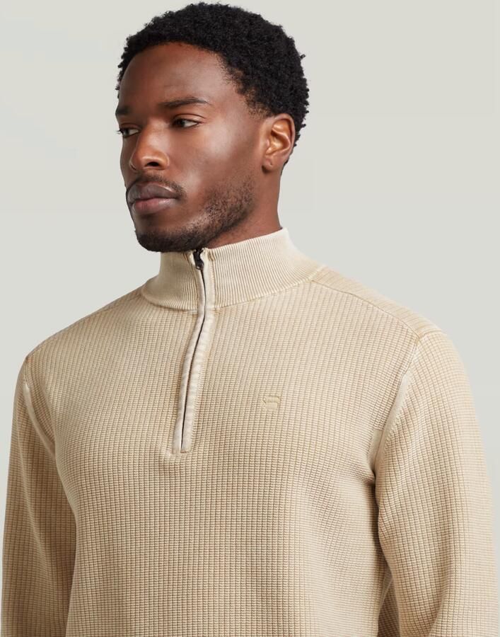 G-Star RAW Washed Skipper Gebreide Trui Beige Heren - Foto 3
