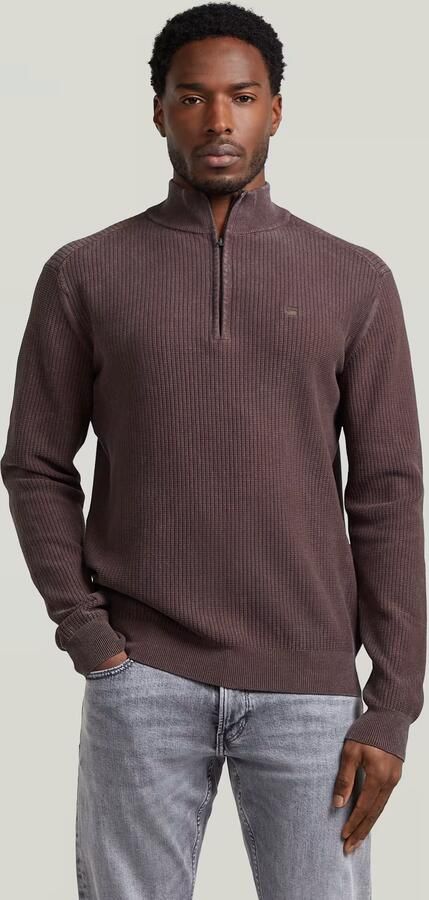 G-Star RAW Washed Skipper Gebreide Trui Bruin Heren