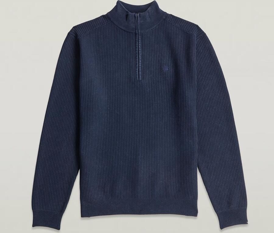 G-Star RAW Washed Skipper Gebreide Trui Donkerblauw Heren