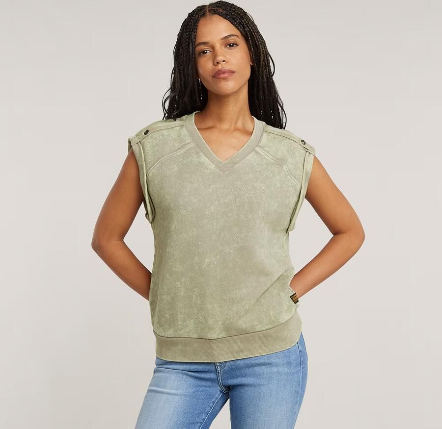 G-Star RAW Washed Sweater Beige Dames - Foto 3