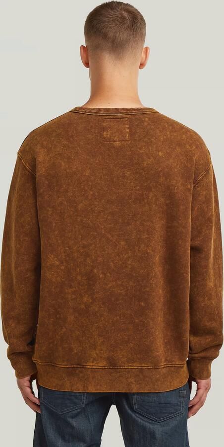 G-Star RAW Washed Sweater Bruin Heren - Foto 4