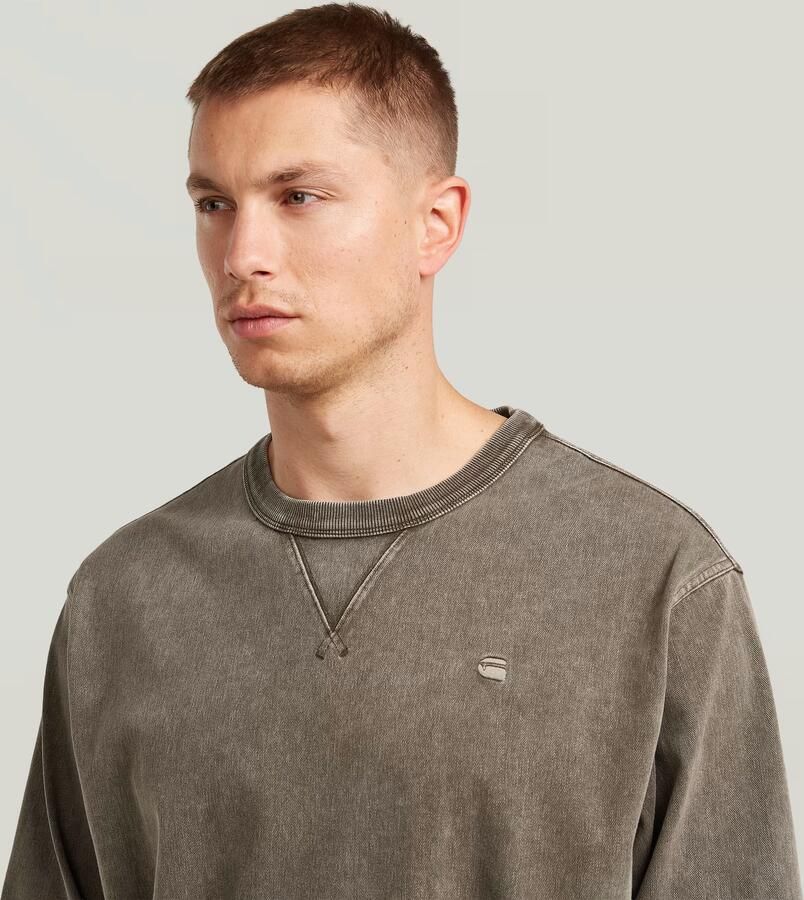 G-Star RAW Washed Sweater Bruin Heren - Foto 3
