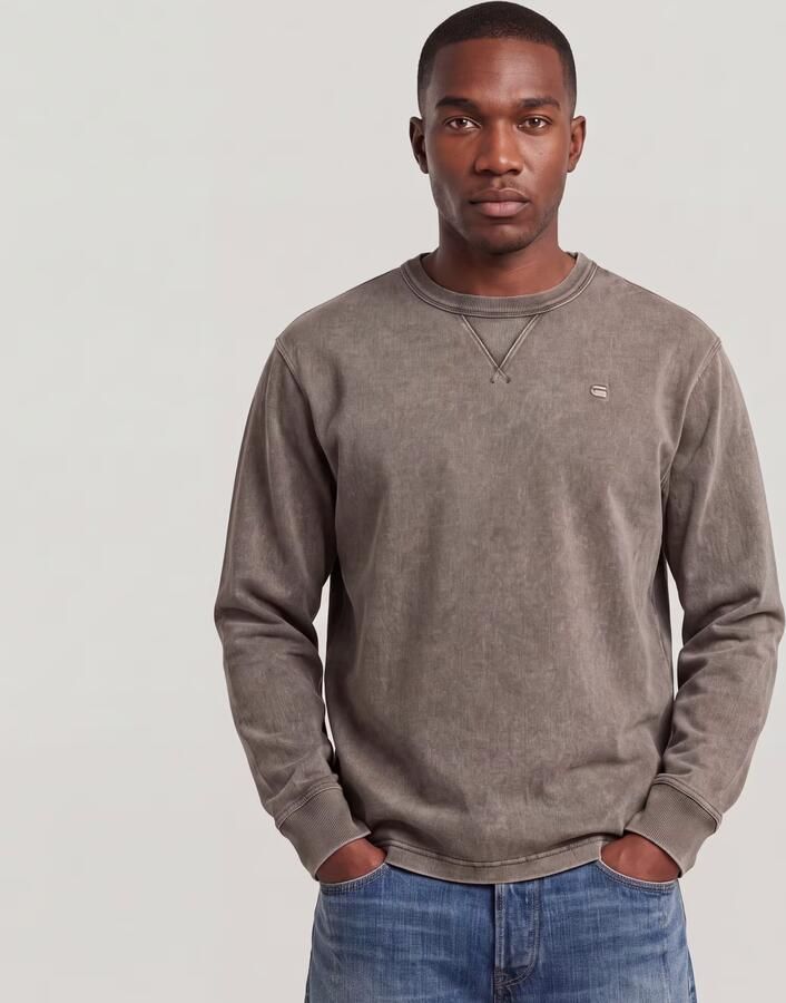 G-Star RAW Washed Sweater Bruin Heren - Foto 4