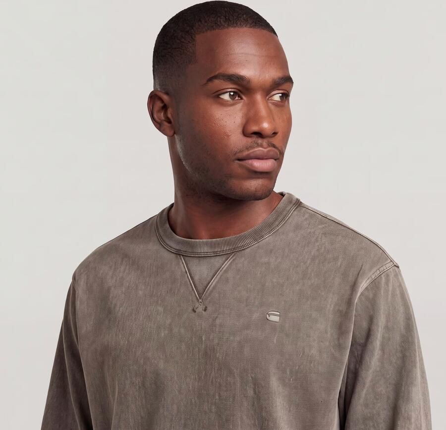 G-Star RAW Washed Sweater Bruin Heren - Foto 3