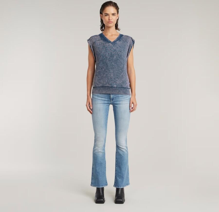 G-Star RAW Washed Sweater Midden blauw Dames - Foto 4