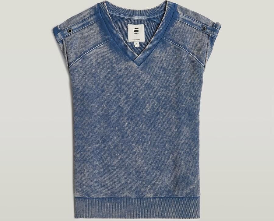 G-Star RAW Washed Sweater Midden blauw Dames - Foto 5