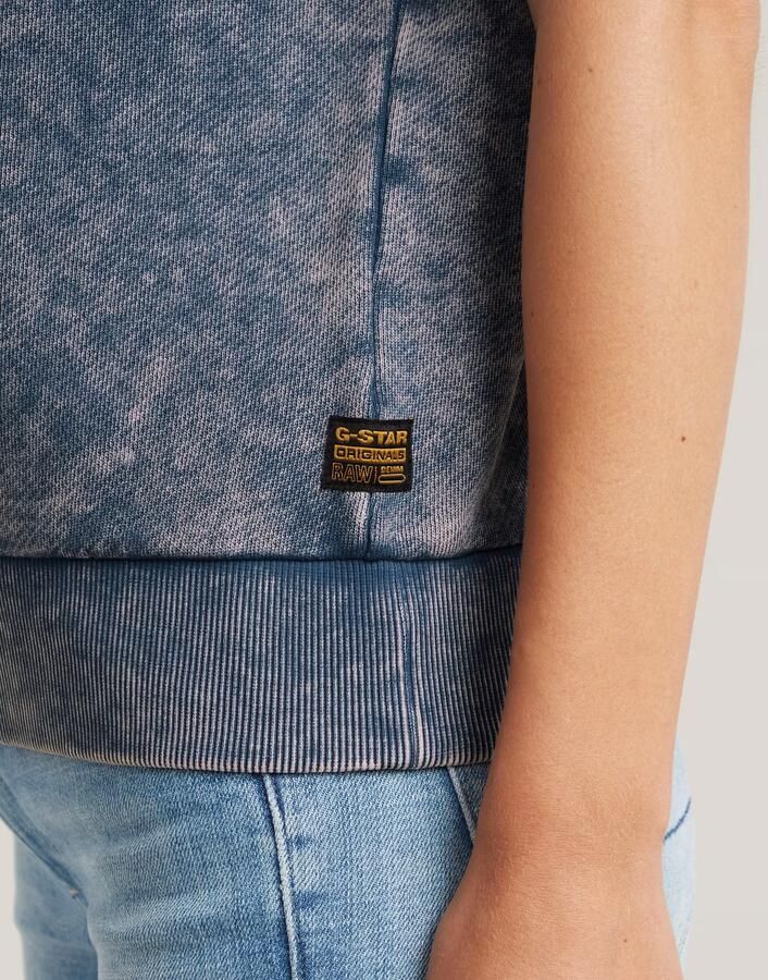 G-Star RAW Washed Sweater Midden blauw Dames - Foto 6