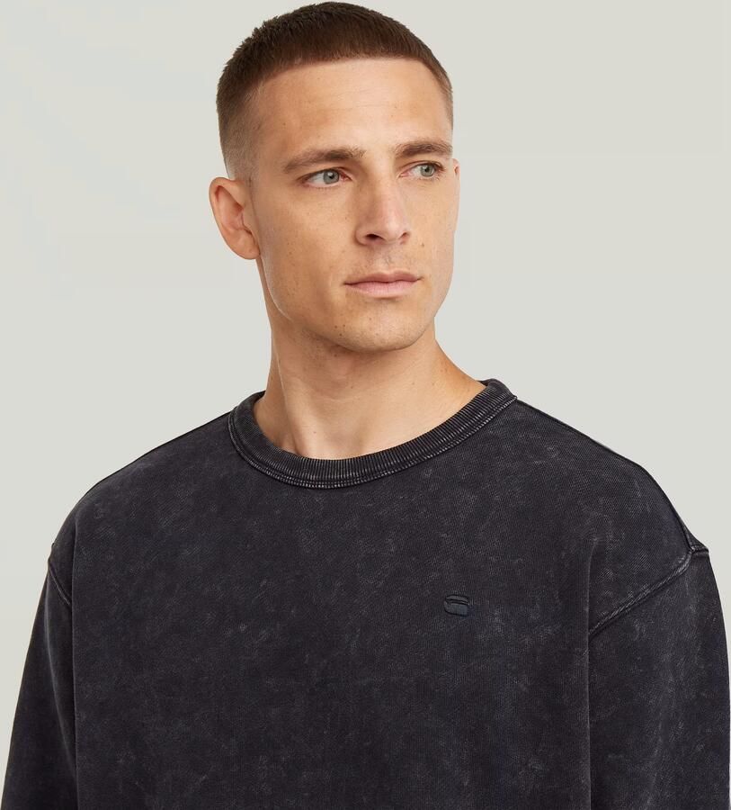 G-Star RAW Washed Sweater Zwart Heren - Foto 2