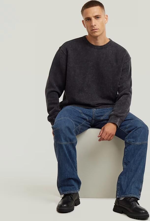 G-Star RAW Washed Sweater Zwart Heren - Foto 4