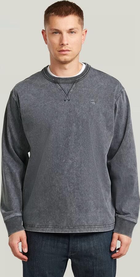 G-Star Raw Sweatshirt met geribde boorden - Foto 1