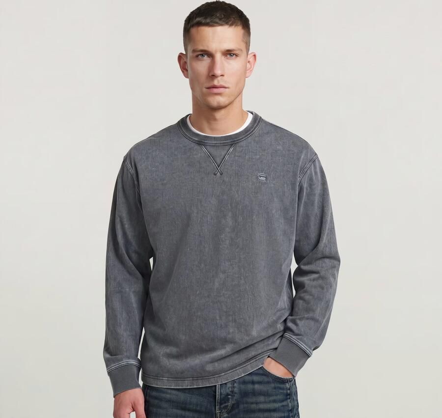G-Star Raw Sweatshirt met geribde boorden - Foto 6