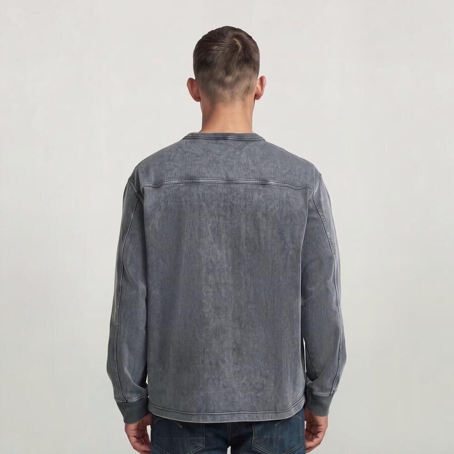 G-Star Raw Sweatshirt met geribde boorden - Foto 3