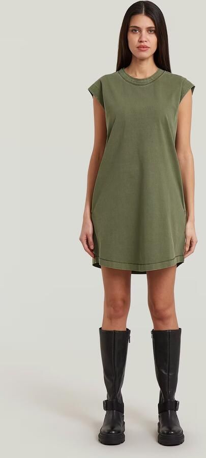 G-Star RAW Washed T-shirtjurk Groen Dames
