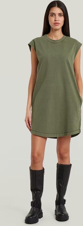 G-Star RAW Washed T-shirtjurk Groen Dames - Foto 5