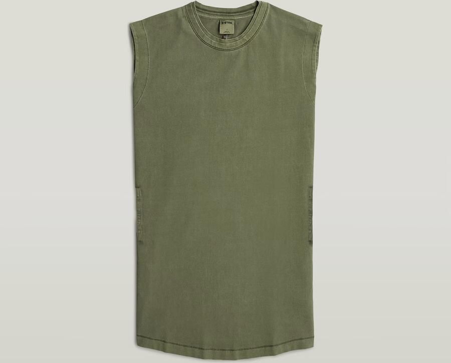 G-Star RAW Washed T-shirtjurk Groen Dames - Foto 3